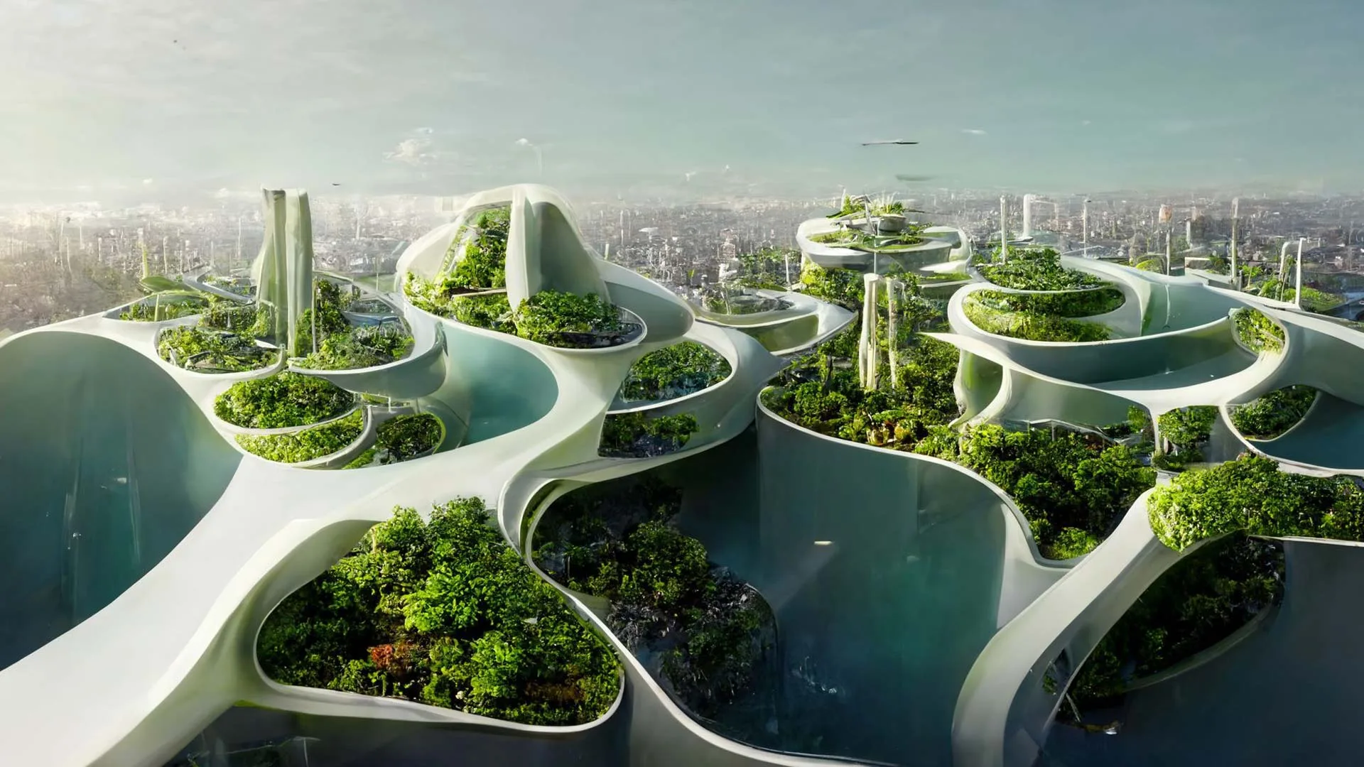 Futuristic city design artificial intelligence AI Architecture
