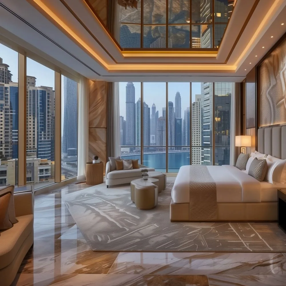 luxury hotel bedroom